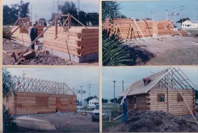 Pictures of the construction of the first commission chambers building